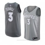 Maglia Minnesota Timberwolves Jarojo Terrell (2) #3 Citta 2018 Grigio